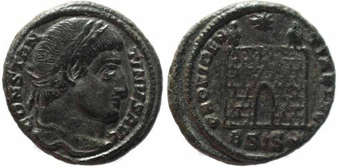 Roman coin of Constantine I Ae follis - PROVIDENTIAE AVGG - Siscia